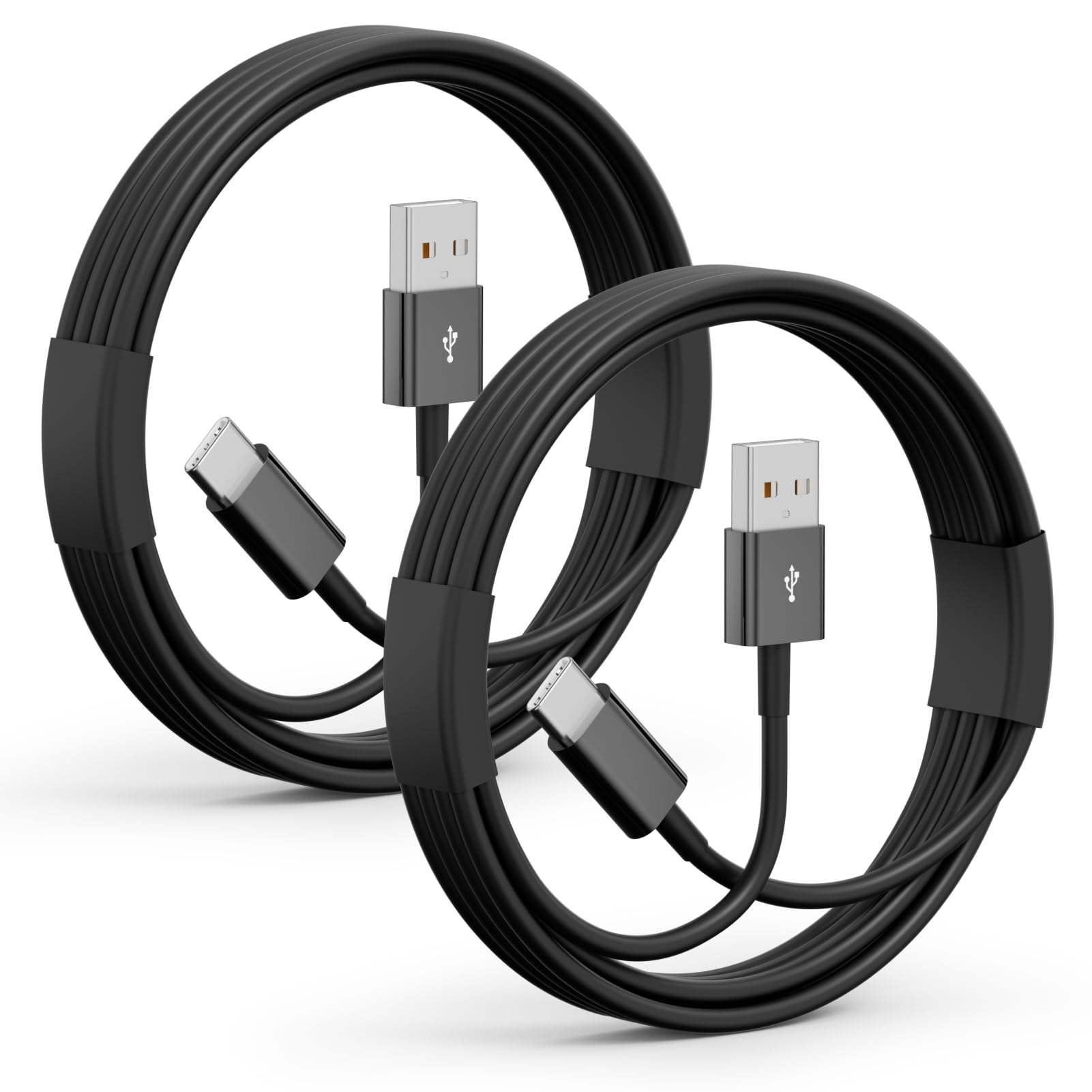 2Pack USB A to USB C Cable for iPhone 15/16/17 All Series, CarPlay - Type-C Car Charger 3A Fast Charging & 480Mbps Speed for iPad, Samsung Galaxy,
