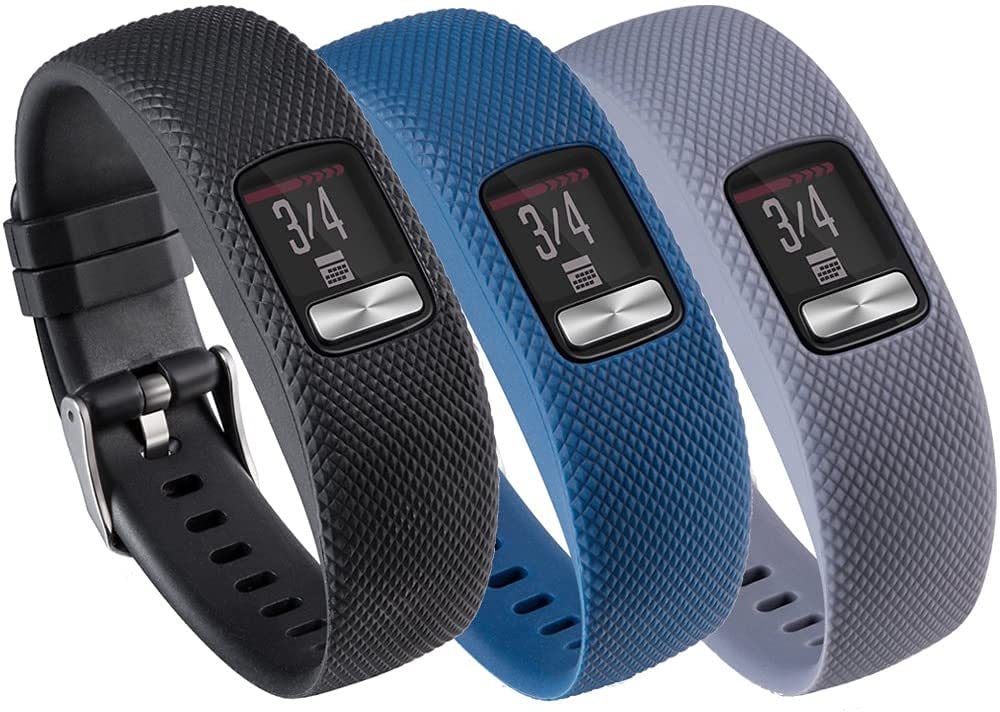Tyogeephy Band for Garmin Vivofit 4, Soft Silicone Replacement Watch Band Strap for Garmin Vivofit 4 Activity Tracker, Small, Large