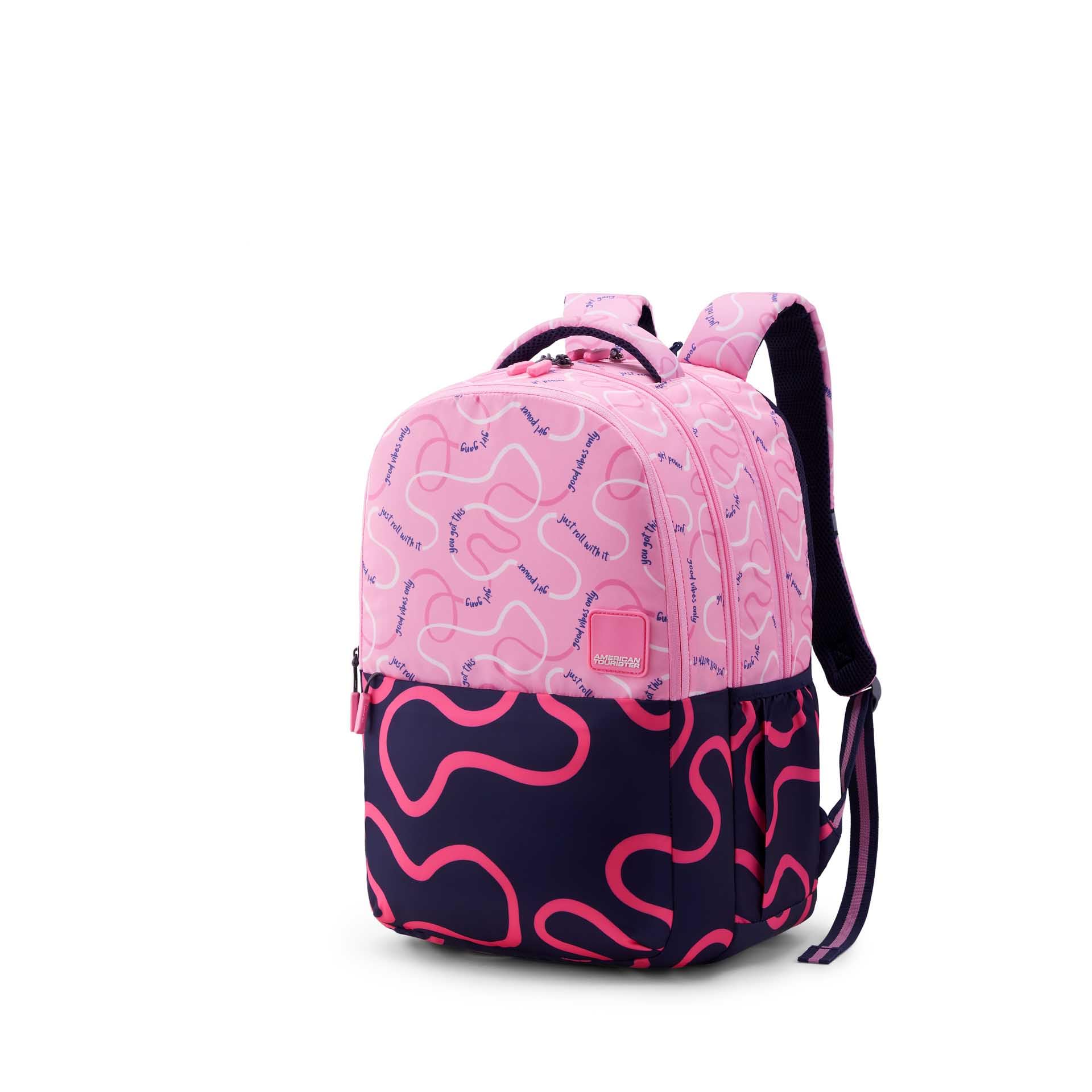 american tourister Lit | 36 Ltrs | 3 Compartments | Bottle Pocket | Ergonomic Padded Back Panel & Shoulder Straps | Secondary School Backpack | 1 Year International Warranty | Pink/Black-picture-38
