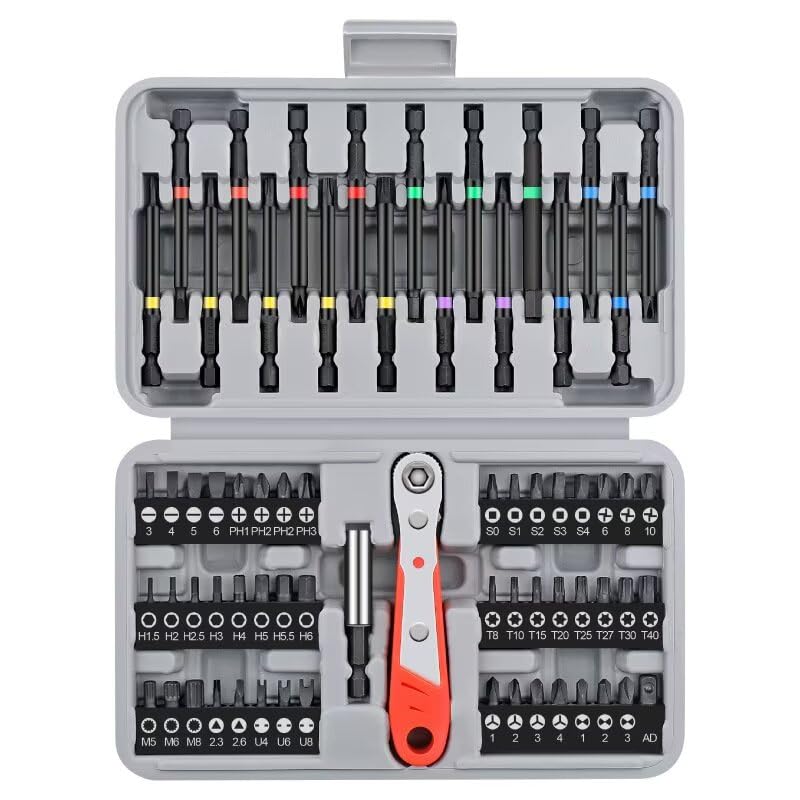 Kit de destornilladores y llaves, 68 piezas con estuche