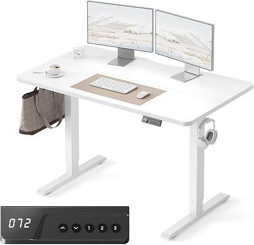 Miniatura 113 de FEZIBO - Escritorio eléctrico ajustable para trabajar sentado o de pie, 40 x 24 pulgadas, para oficina en casa, escritorio ergonómico para Negro