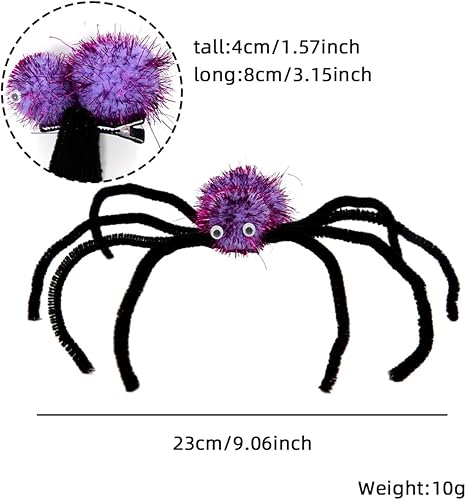 Miniatura 2 de 2 pinzas para el pelo de Halloween de 9 pulgadas, grandes de araña, pinzas de cocodrilo, accesorios para el pelo de araña, accesorios para el