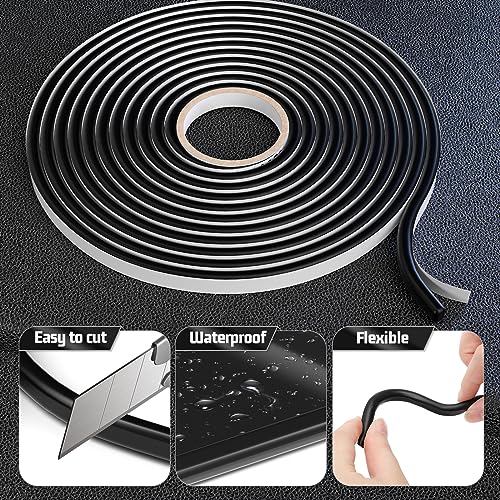 Universal Autotür Türdichtung Gummidichtung, 1 Stück Butylrundschnur 4m Gummiprofil Türdichtung, Auto -Türkantenschutz, Schwarz