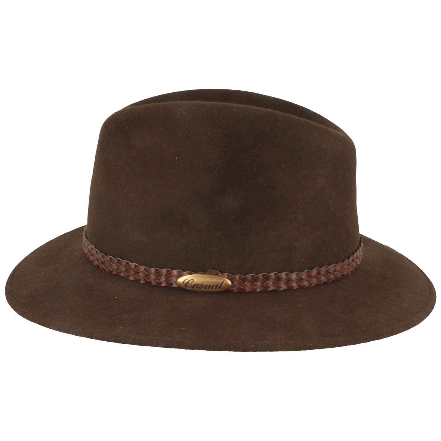 Breiter Cappello in Feltro per attività all'aperto, da Trekking, in 100% Lana, Impermeabile e Pieghevole, con Rivestimento in Pelle, per Uomo e Donna