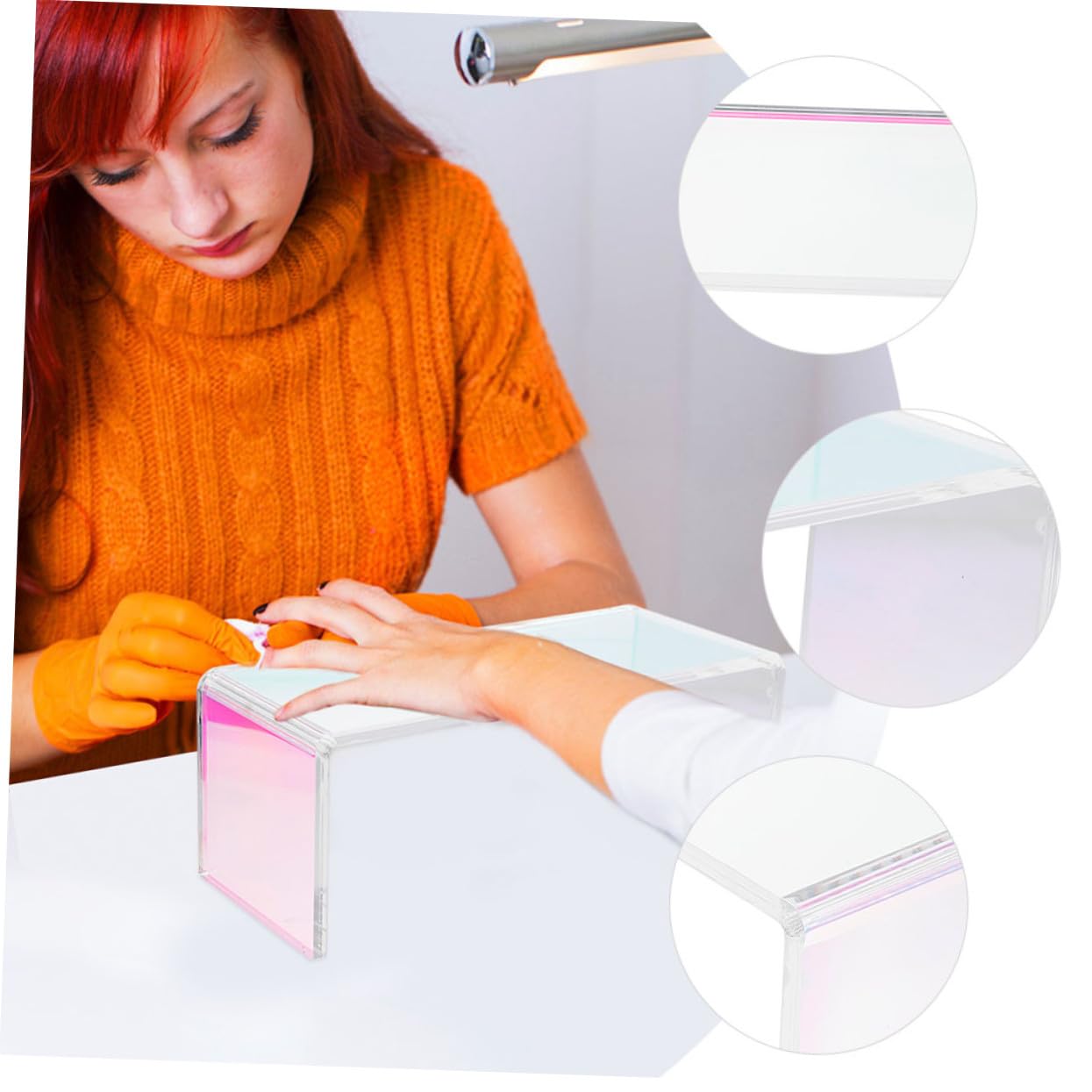 Cuscino per Unghie Acrilico Ispessito, Supporto Manicure | Uso Domestico e Lavoro Manicure, Facile da Usare, Salvaspazio, Accessorio per Nail Art