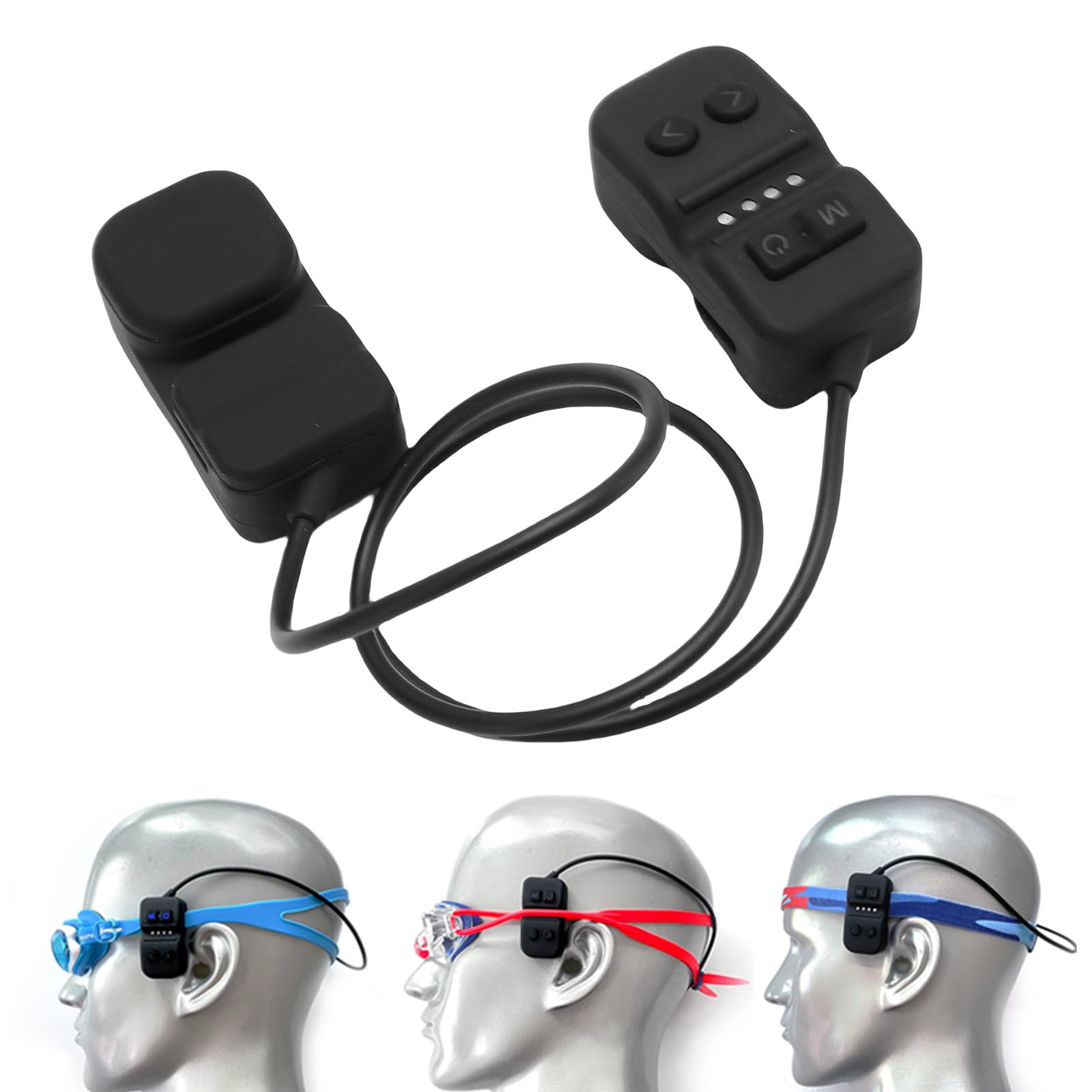 Słuchawki Pływackie, Przewodzenie Kości SW01 Wodoodporny Odtwarzacz MP3 Wbudowany w pamięć 8G, Zestaw Słuchawkowy Bluetooth z Mikrofonem do Pływania do Nurkowania Rowerowy