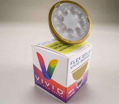 Miniatura 4 de Unique Lighting Systems Flex Gold Vivid Series MR16 5 W 40 grados que cambia de color rojo, verde y azul, bombilla LED (LED-5W-BM6F-RGB27)