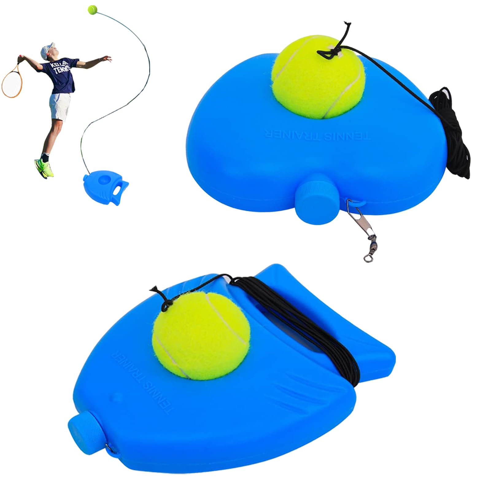 2Pcs Allenamento per Tennis casa Allenatore Tennis pallina L'allenatore rimbalzare Palla Autodidatta Strumento Portatile Allenatori Principianti Adatta Bambini Adulti Giocatore