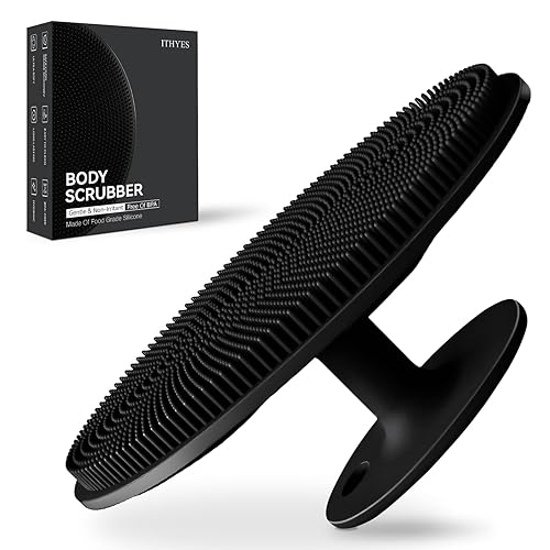 Miniatura 7 de Ithyes Cepillo corporal exfoliante de silicona para hombres y mujeres, espuma bien fácil de limpiar, más higiénico que la esponja de lufa, limpiador