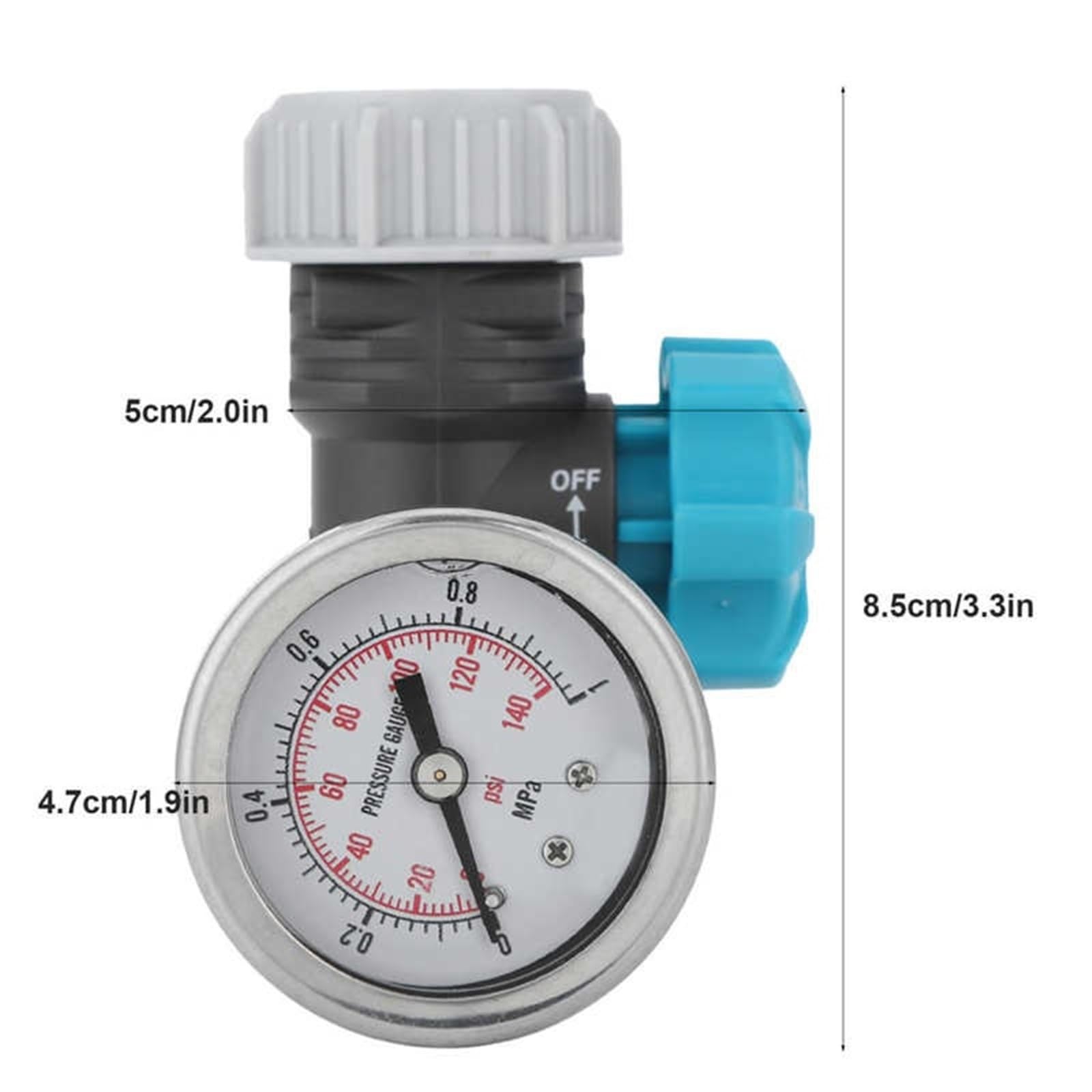 G3/10.2 cm regulowany regulator ciśnienia wody reduktor zaworu z manometrem szklarnia ogród redukcja