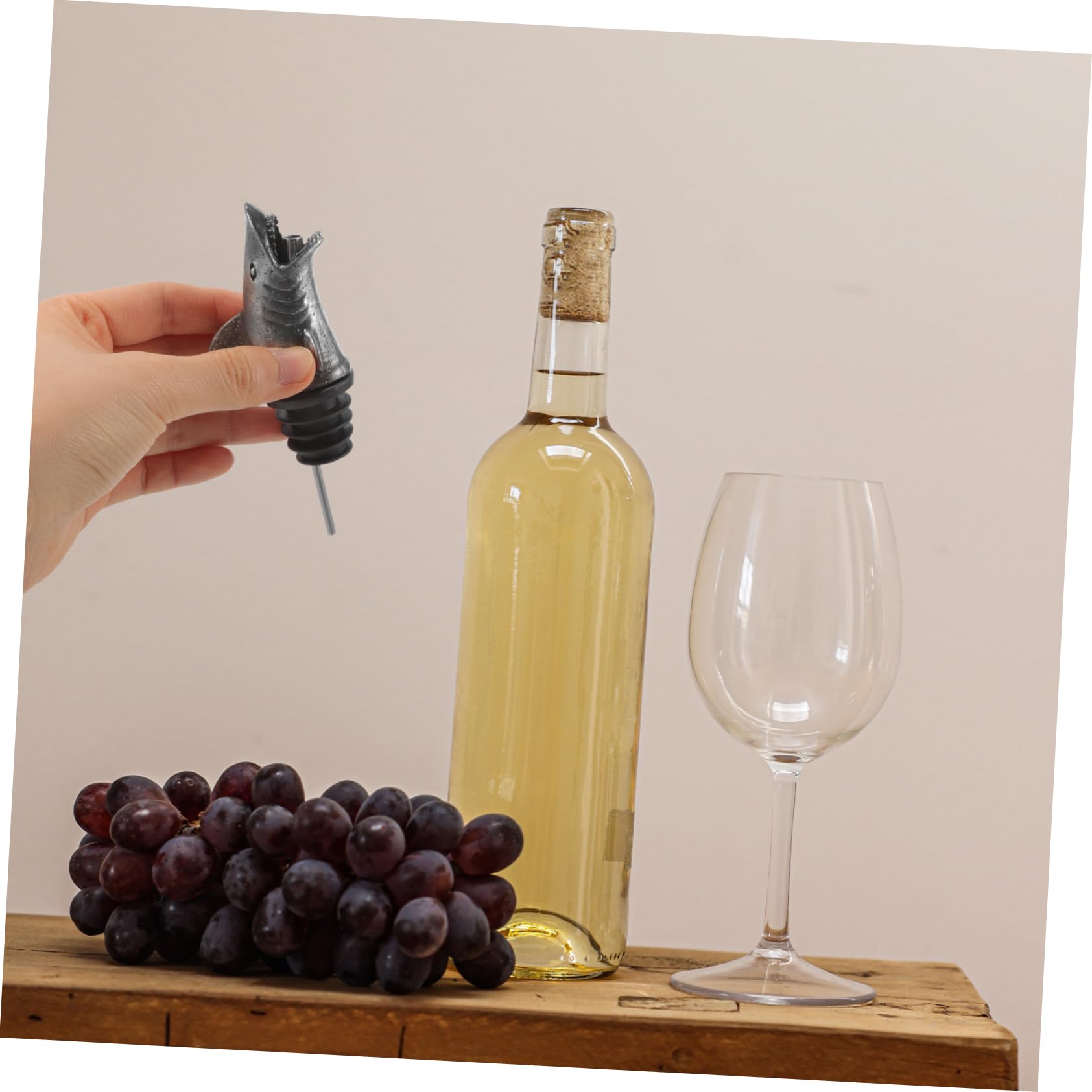 5piezas Vertedor De Vino y Forma De Dispensador De Líquidos Tapón Accesorio Creativo para Botellas De Vino Whisky y para Conservar Frescura y Evitar Goteos