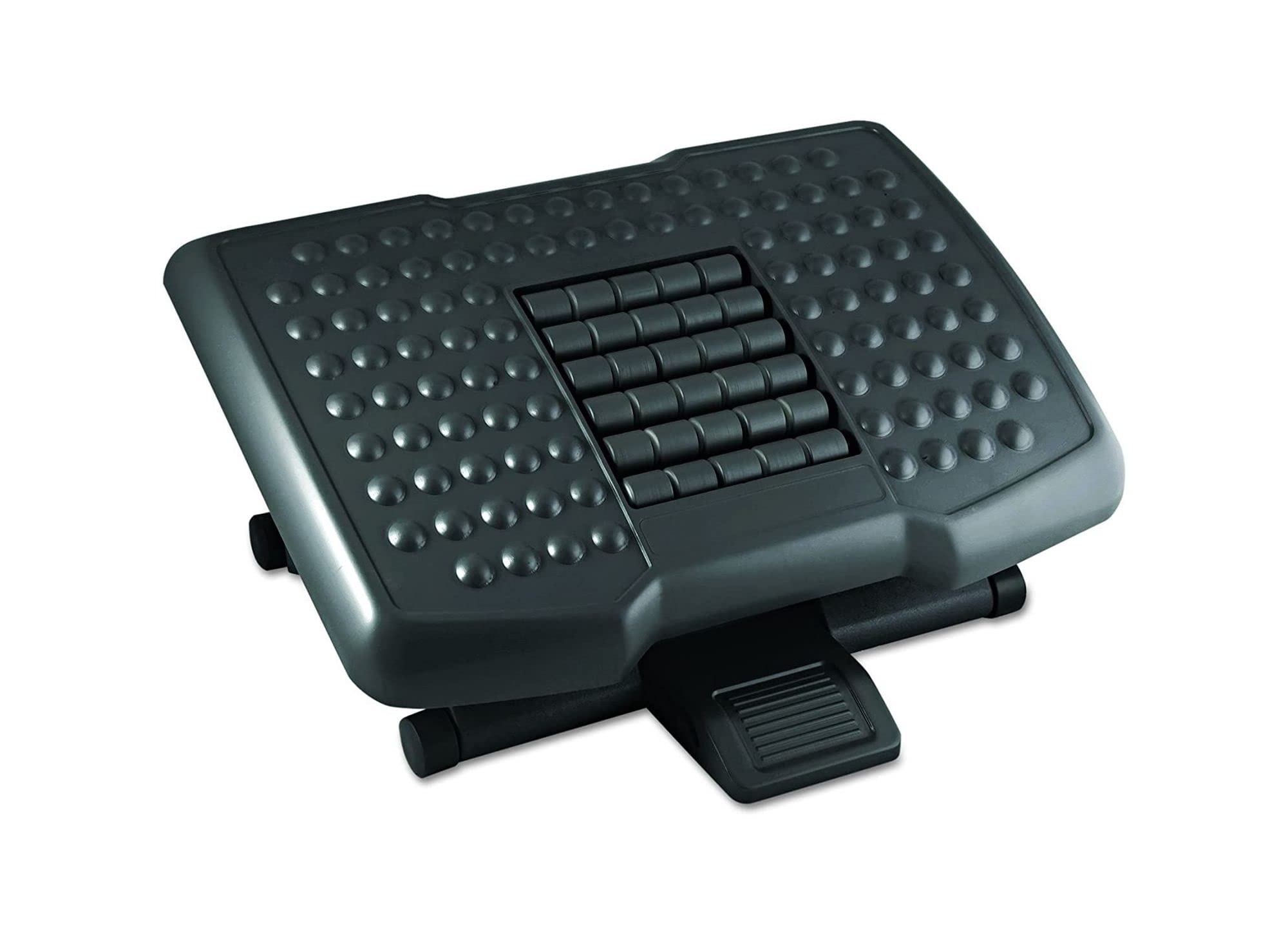 Kantek Premium Verstellbare Fußstütze mit Rollen, 4 bis 16,5 cm Höhe, schwarz (FR750)