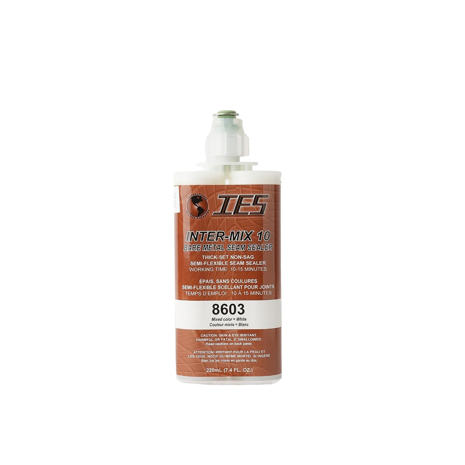 IES Inter-Mix 10 Bare Metal Seam Sealer Automotive Seam Sealer 220ml/7.5 fl oz Cartridge (Black)