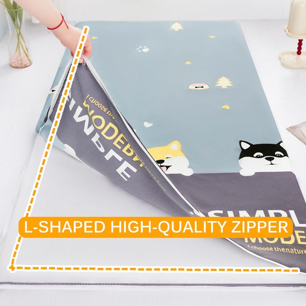 C,90x200cm,LDLCYCN Futon Mattress Cover with Zipper Traditional Japanese Floor Mattress Cover Queen King Size Tatami Mattress Protective Cover Mattress Protector Soft Futon Slipcover