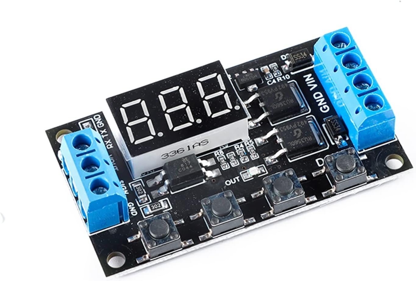 Amazon.com: DC 5V -30V MOS Trigger Cycle Timer Delay Board Timer Switch ...