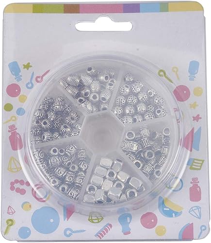 Miniatura 3 de Craftdady Cuentas espaciadoras de aleación tibetana mezcladas Antiuqe Perlas sueltas, Metal Plata Zinc Concha