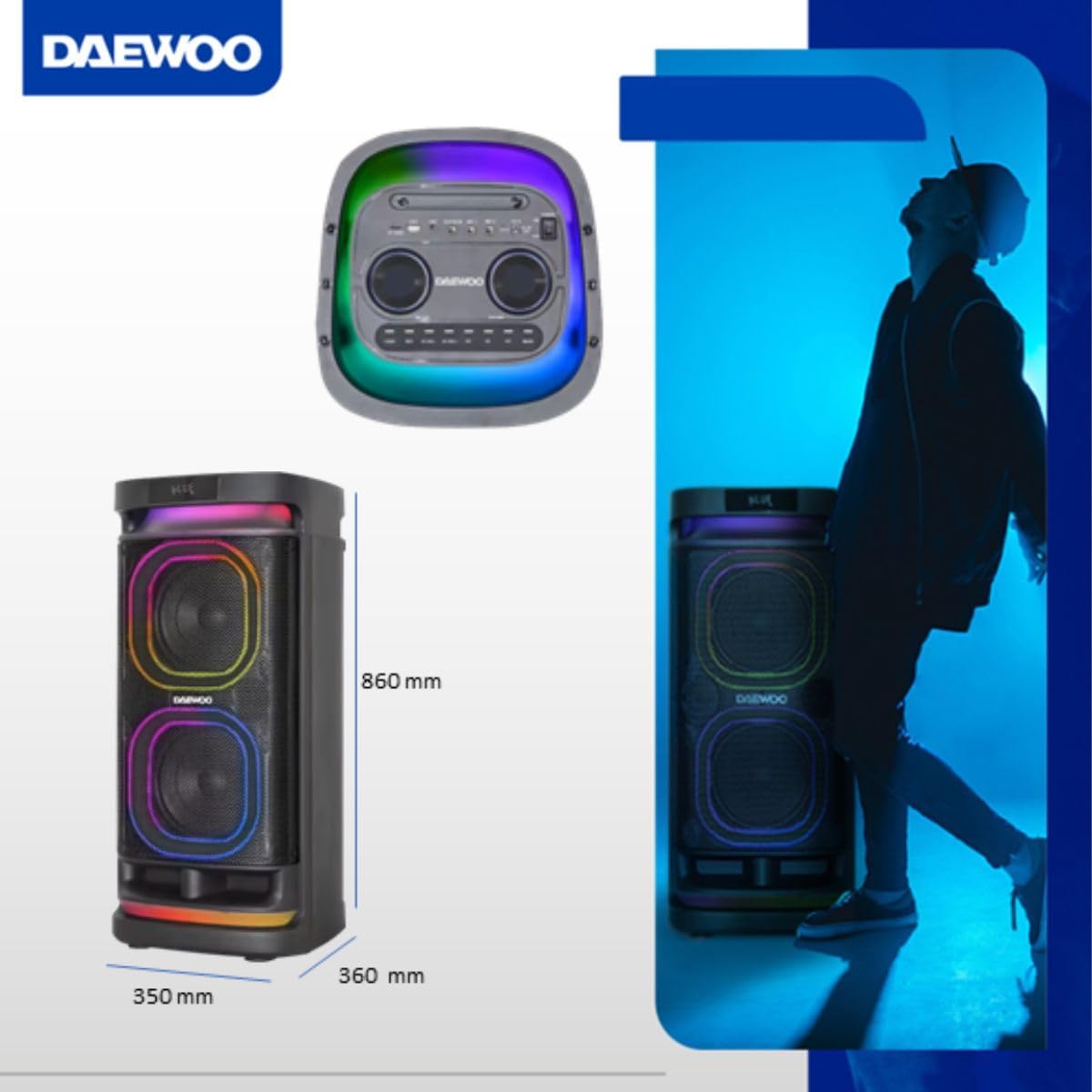 Daewoo Thunder Plus Speaker Dimensions