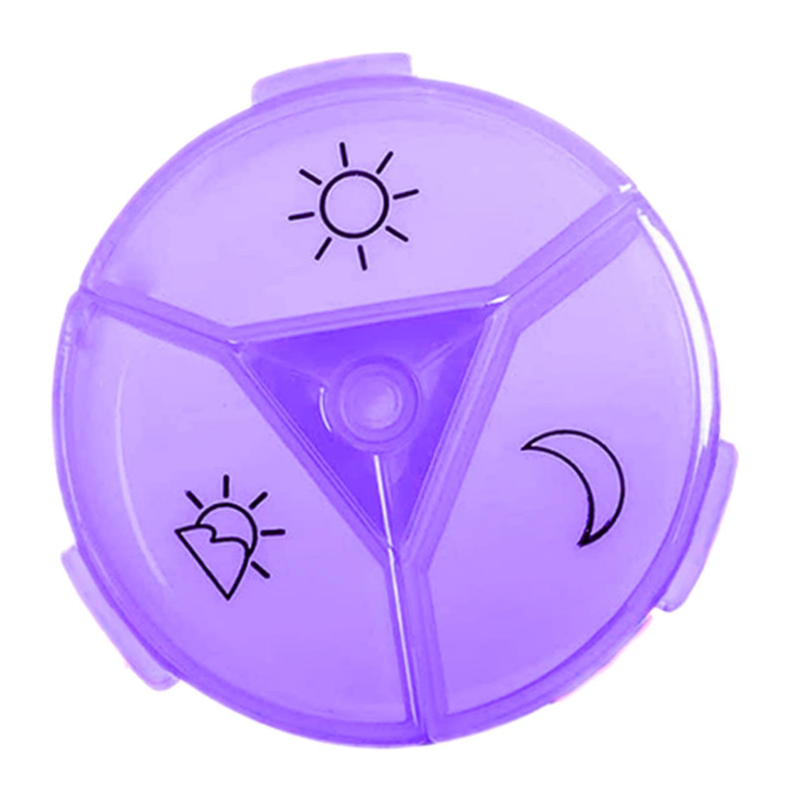 Yixannx Pockets Daily Pill Box Organizer Container Travel Weekly Pill Organizer Holder Flexible Tablet Large Case Medication Dispenser