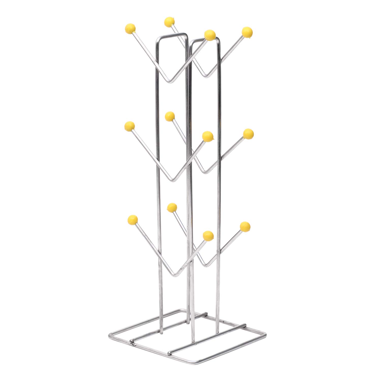 Basra® Modular Kitchens Stainless Steel V Shape Cup Stand Pieces Medium (Color: Silver ,12 Cups Stand)