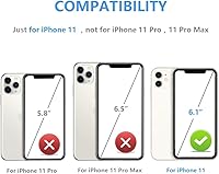 Vista 2 de ONETOP - Funda tipo cartera para iPhone 11 con soporte para tarjetas, anillo de rotación de 360°, bloqueo RFID, piel sintética, doble cierre Azul