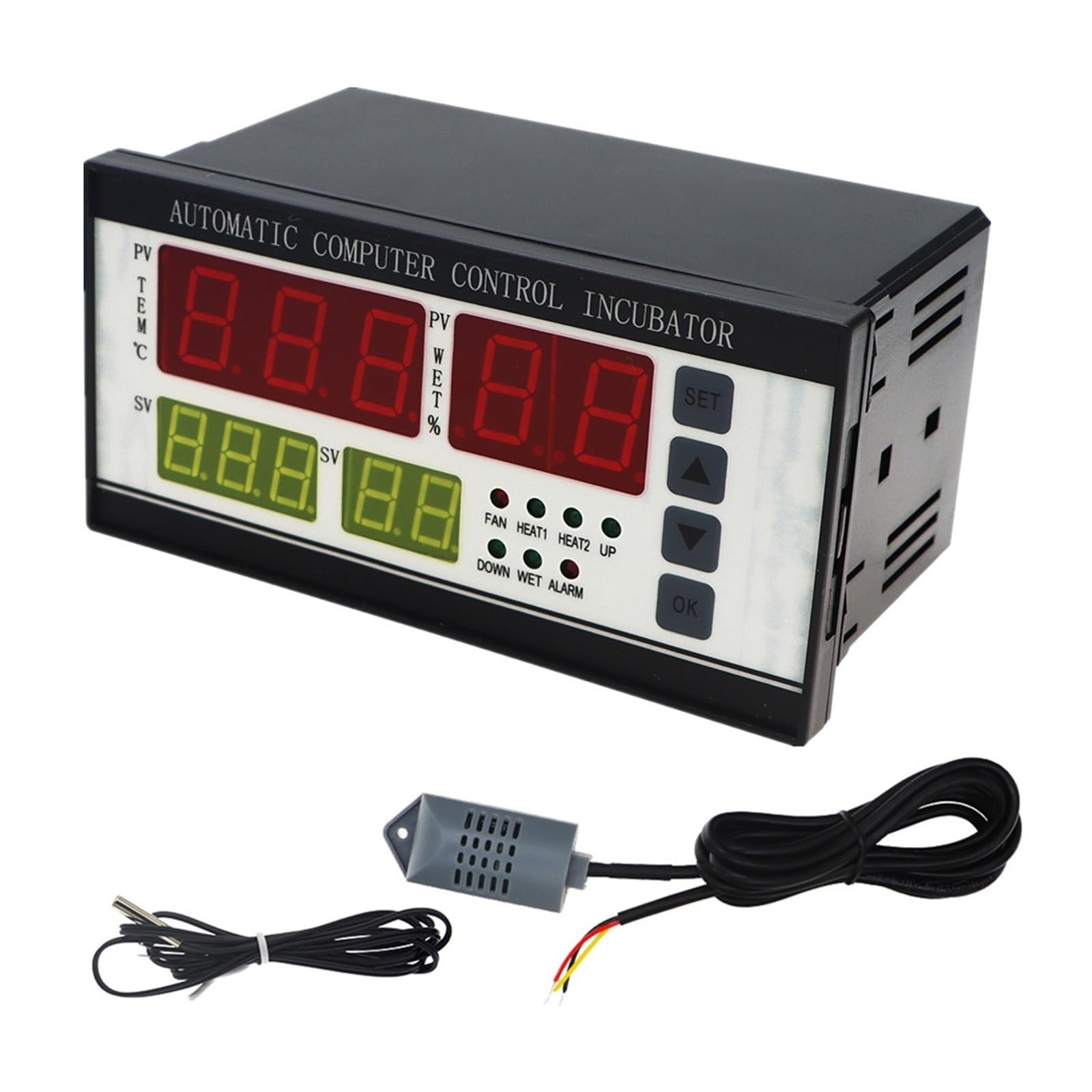 XM-18 Digital Egg Incubator Controller Multifunctional Thermostat Hygrostat Control with Temperature Humidity Sensor Probe(US)