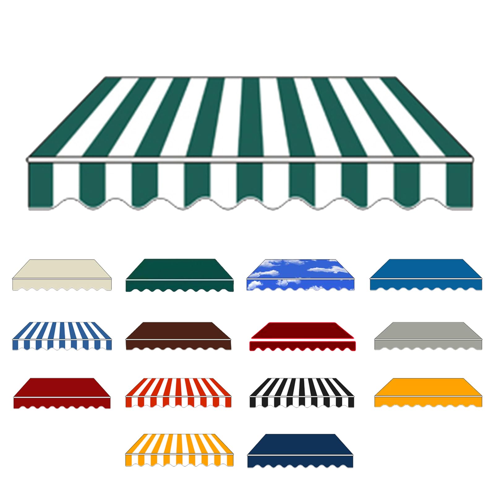 Toldo impermeable contra el calor en balcones con sistema manual de brazos articulados