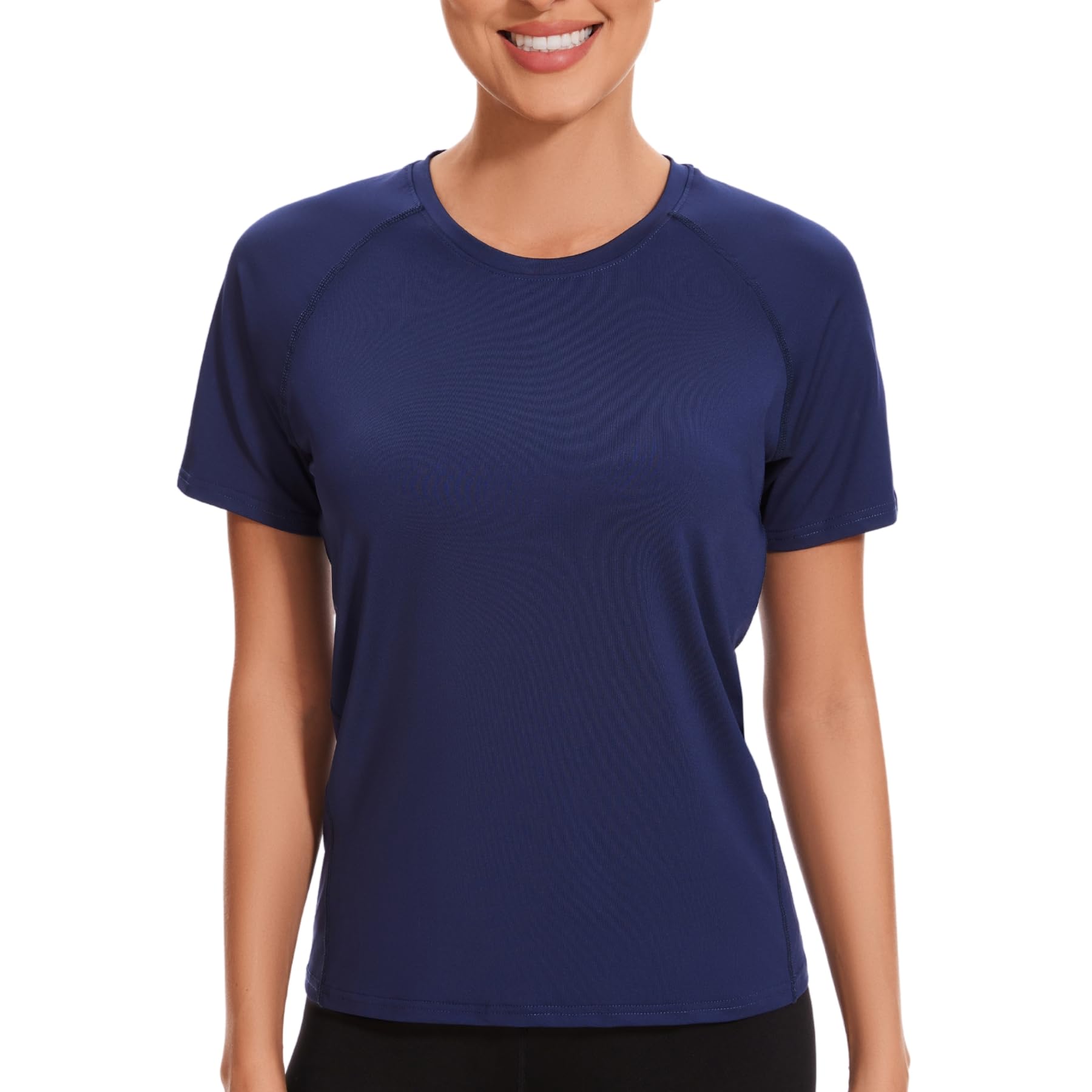 AMZSPORT Camiseta Deporte Mujer Top Running Fitness Manga Corta