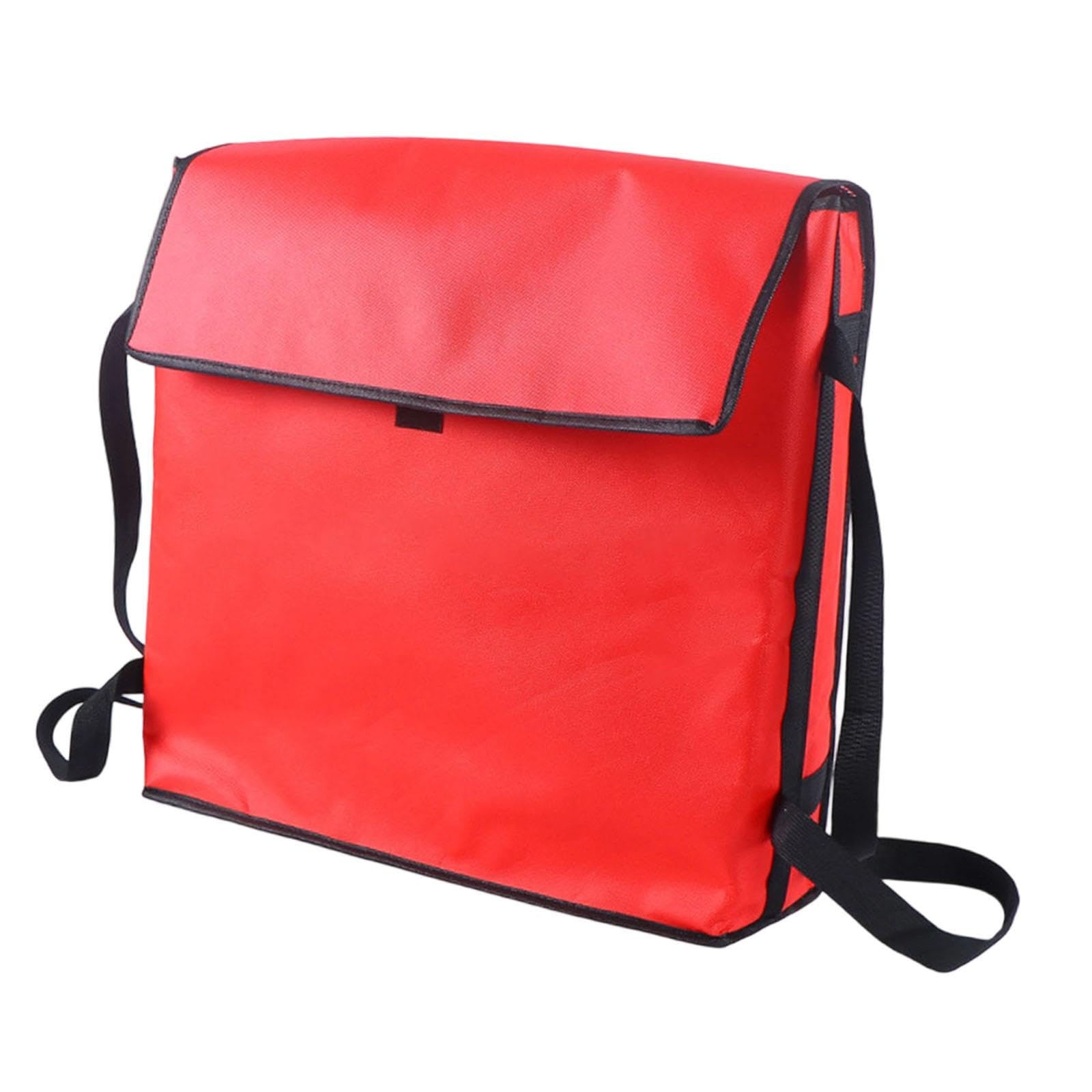 Bothyi Bag Meal Transport Pouch Reusable Convenient Multiuse Pizza Carrier Insulated Bag Grocery Pack for Restaurants, Red