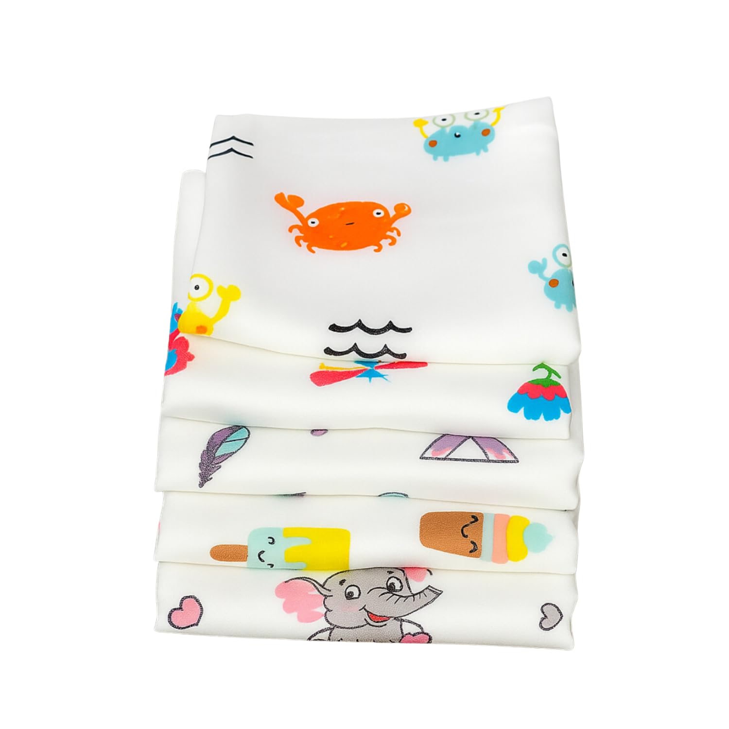 muslin cotton face towels for newborn baby – ultra soft reusable hankies & napkins for infants, toddlers, baby bath & feeding cloth wipes – new born baby essentials – pack of 5 white