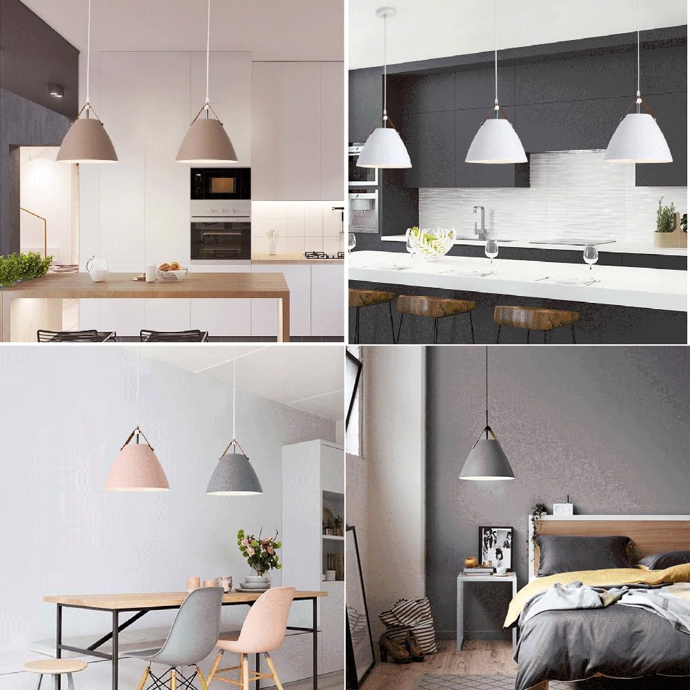 RCIDOS Driehoek Macaron Hanglampen Macaron Moderne Verlichtingsarmatuur Eenvoudige Metalen Hanglamp Plafondlampen In Scandinavische Stijl LED Met Houten Ophanglamp voor Keukeneiland Eetkamer