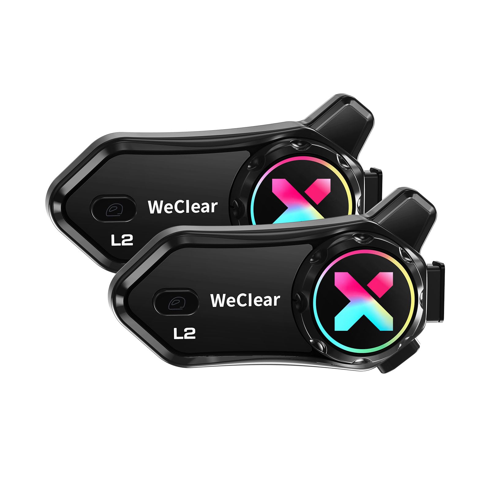 L2 Interfono Moto Coppia, Bluetooth Casco 2 Riders, RGB 35H, IP67