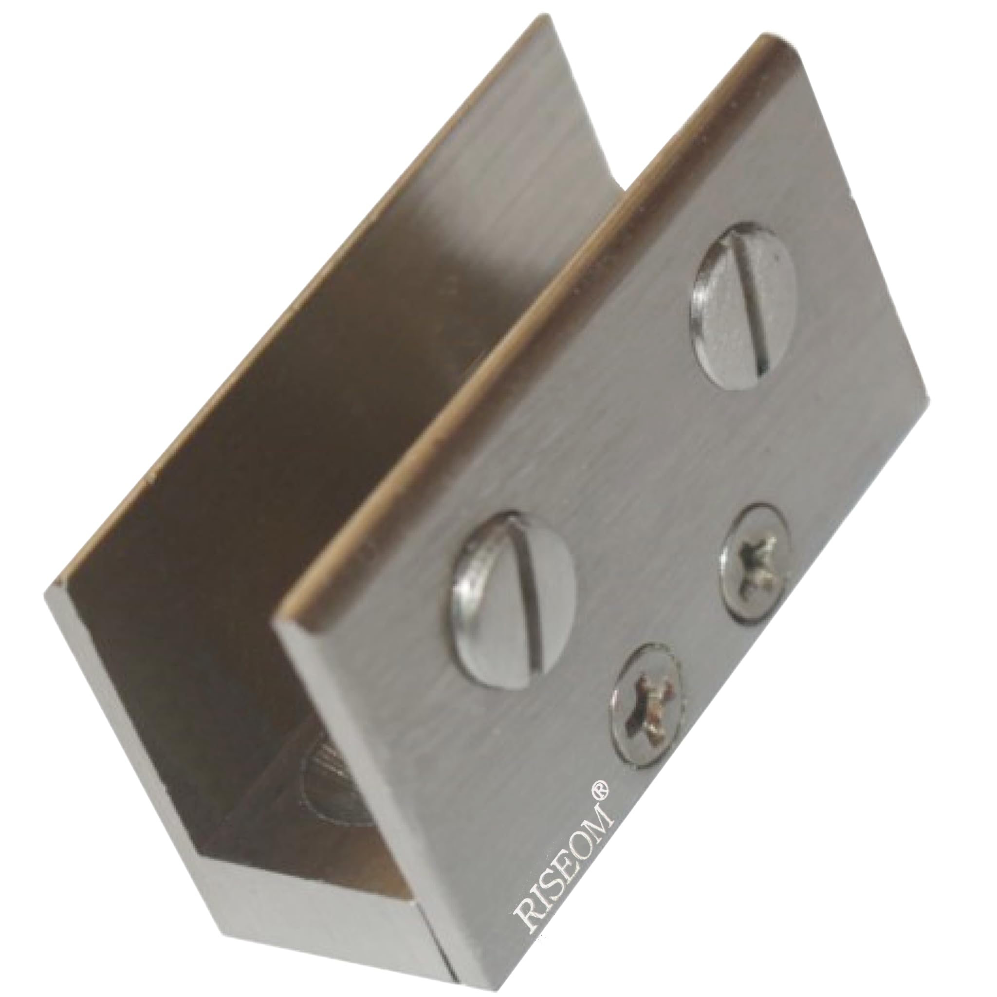 Brass Glass Clip Brackets - Secure Your Shelves -2 Brass Glass Clip Brackets - Secure Your Shelves -2