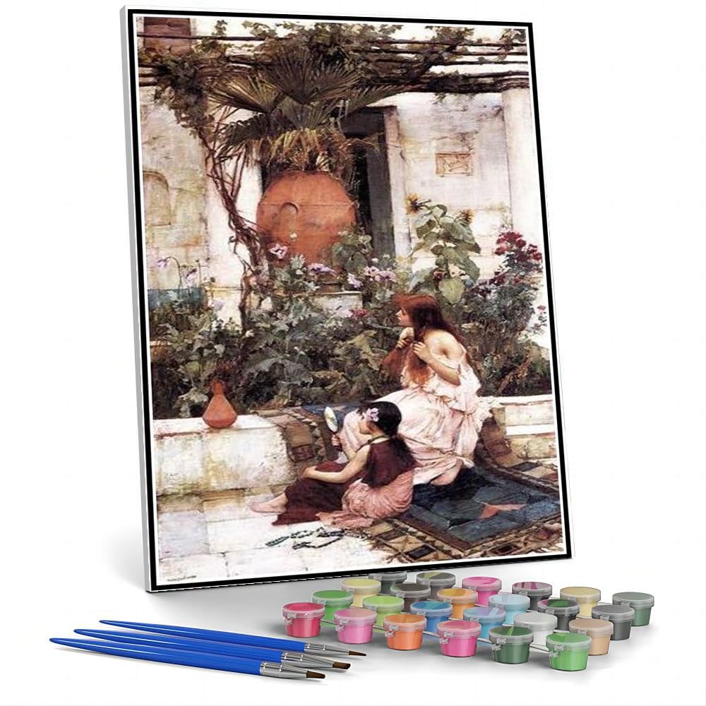Paint by Numbers for Adult The Toilet Painting by John William Waterhouse DIY Oil Painting Paint by Number Kits