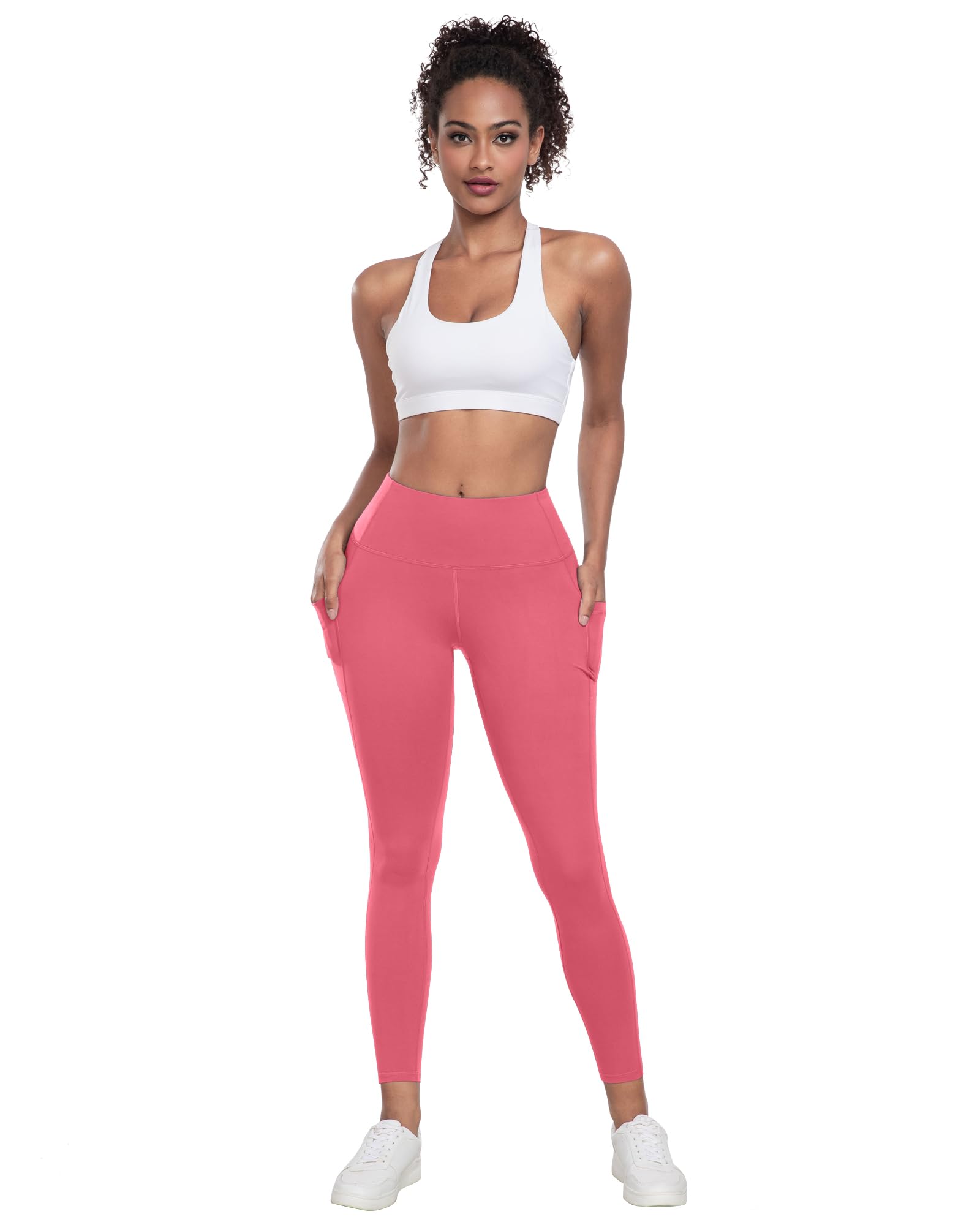 LZYVOO Leggings mit Taschen für Damen, 6er-Pack, weich, hohe Taille, Bauchkontrolle, Workout, Yoga-Hose