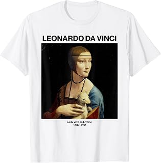 Leonardo Da Vinci, Lady with an Ermine | Famous Paintings T-Shirt