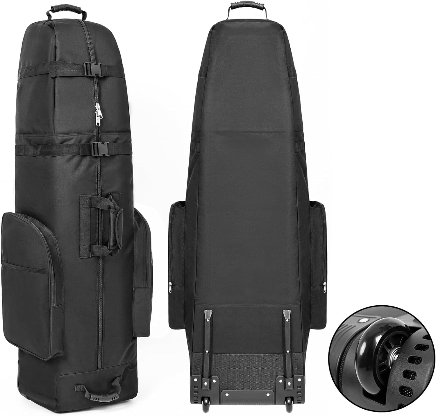 Borse da viaggio da golf con ruote, in tessuto Oxford 900D resistente, resistente all'usura, con custodia extra, leggera e portatile, per compagnie aeree, facile da riporre