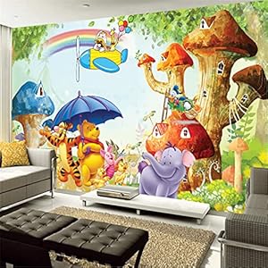 Decor Production Cartoon Theme PVC Vinyl Self Adhesive Kids Wallpaper(6x8 Feet, Design no. kids-wallpaper-pt12)