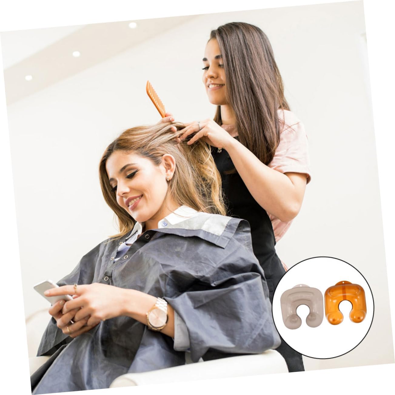 FOMIYES 2pcs Hairdressing Neck Tray for Salon and Home Use Durable Plastic Shoulder Support for Hair Washing Perming and Dyeing Treatments Easy to Clean