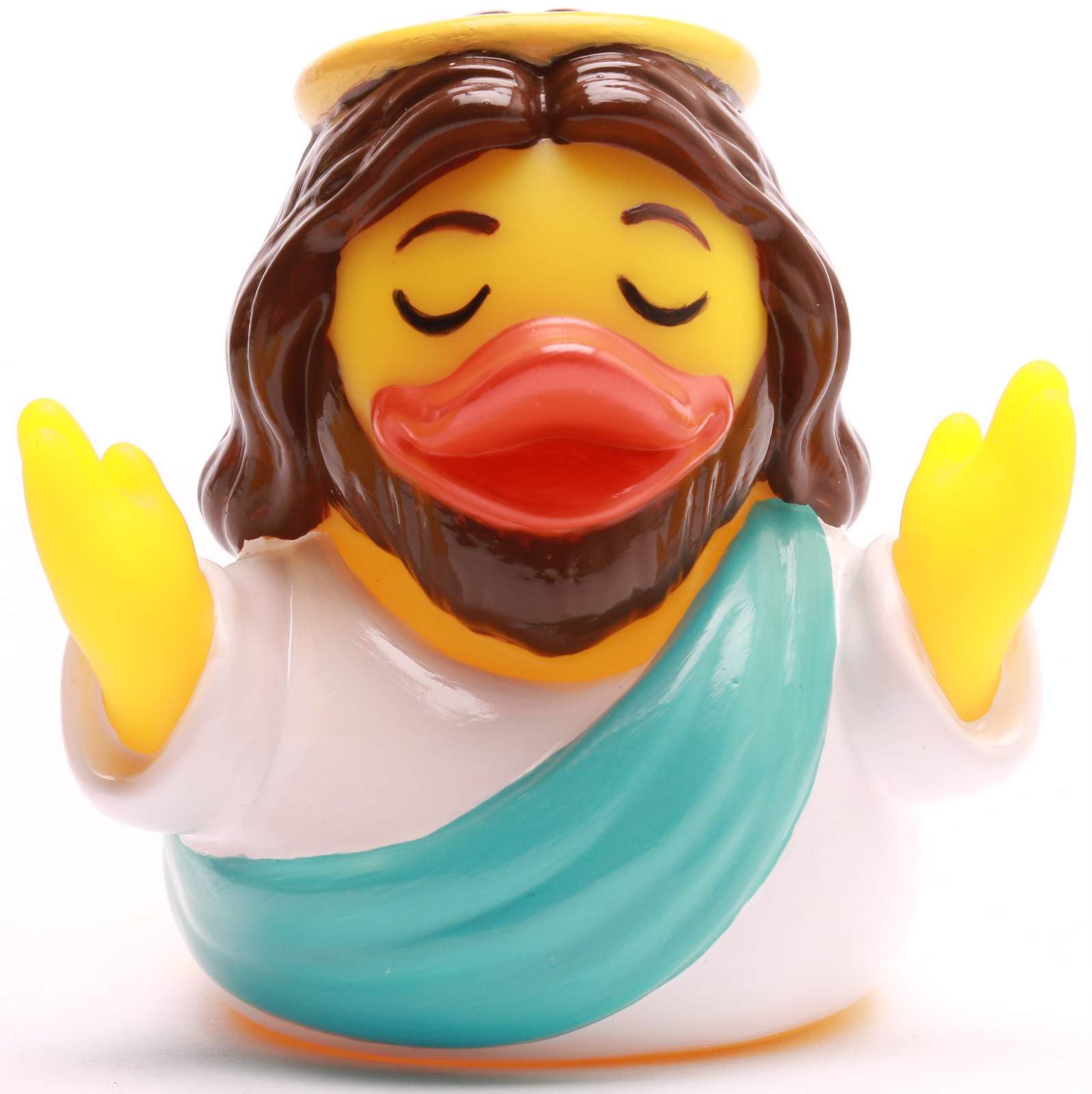 Duckshop I Bath Duck Jesus I Squeaky Duck I Squeaky Duck L: 8.5 cm I Gift for Doctrines I Gift for Collectors