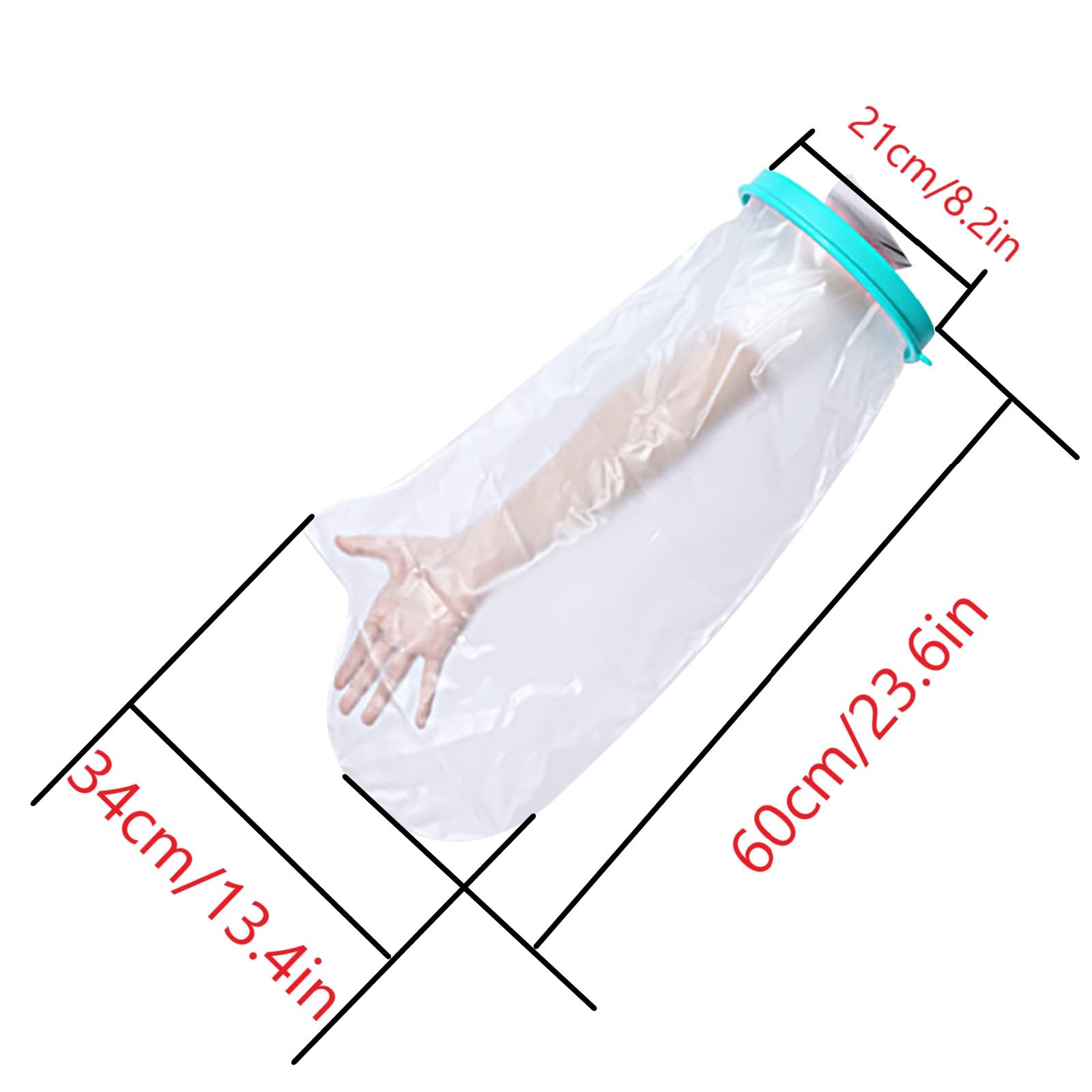 Funnytek Waterproof Cast Cover for Shower Adult Half Arm Dressing Cover/Watertight Cast Bandage Protector for Broken Arm Hand - Image 2