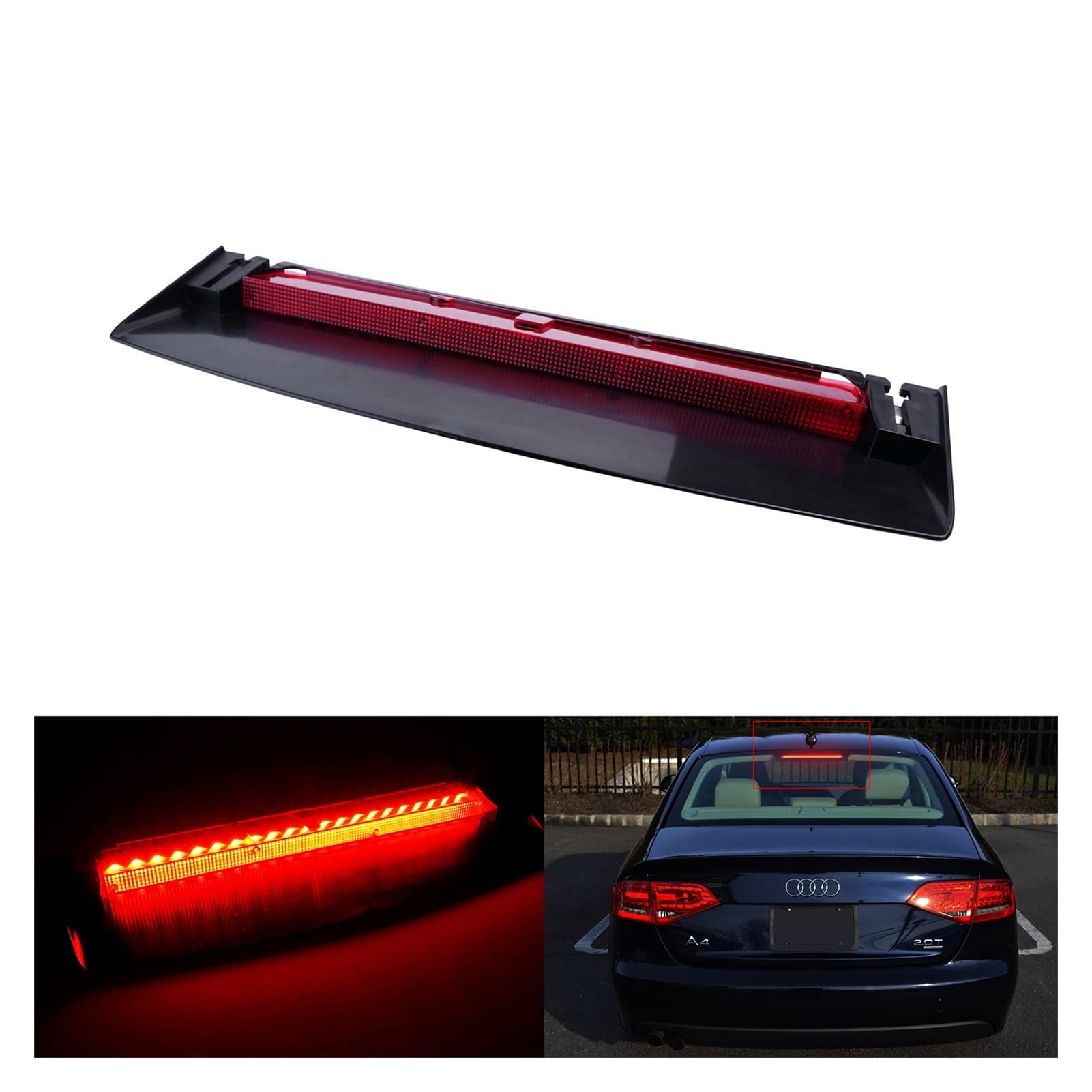 Luce del Freno 1X - Rosso di Alto Livello Terzo 3o Lampada della Luce di Arresto del Freno per A4 S4 Saloon 2007-15