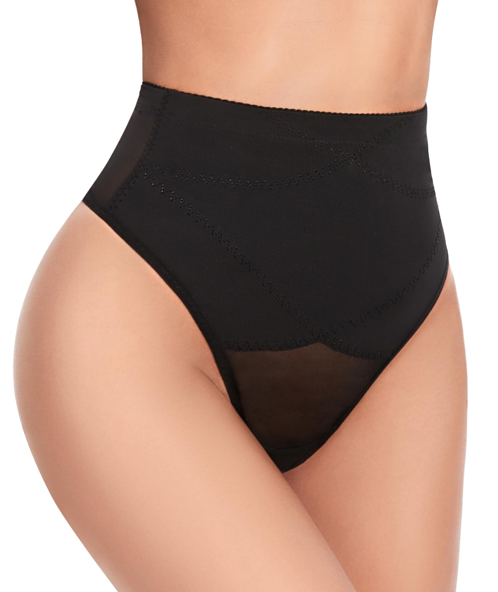 SIMIYA Thong Shapewear Tummy Control Mid-Rise Firm Body Shaper Tummy Control For Women Stomach Shapewear Underwear Thong