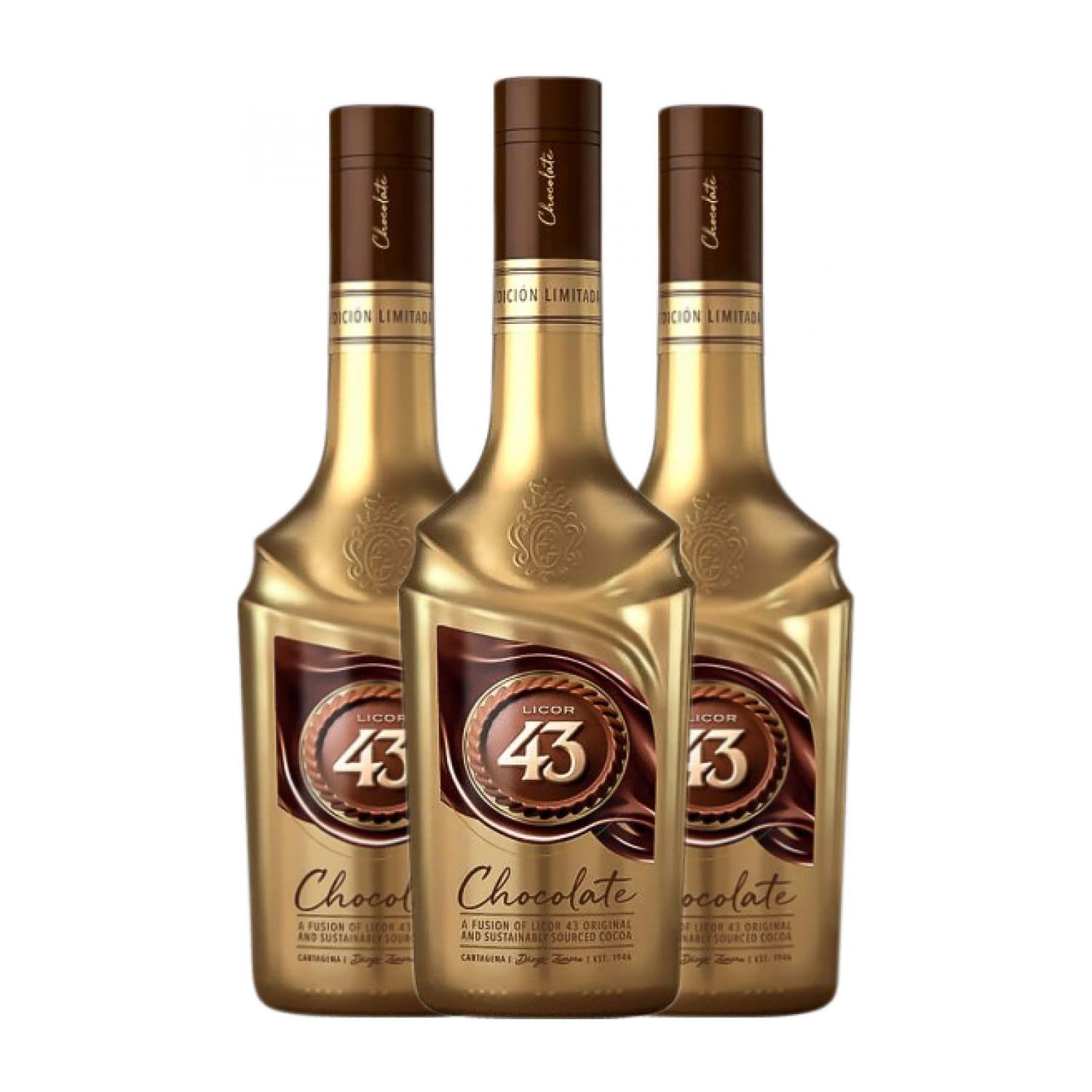 Crema de Licor Licor 43 Chocolate 70 cl (Caja de 3 Botellas de 70 cl)