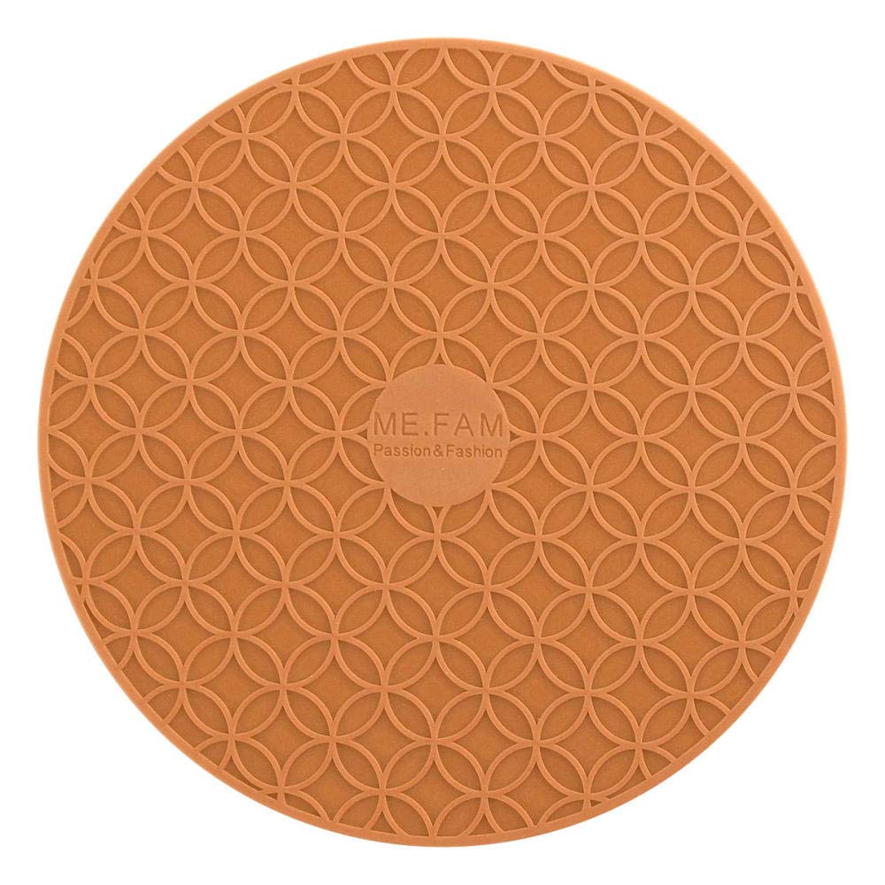 czarne podkładki, Podkładki silikonowe pod garnki miski na stół izolacyjne - 3 sztuki niebieskie(Placemat 3 Pieces brown)
