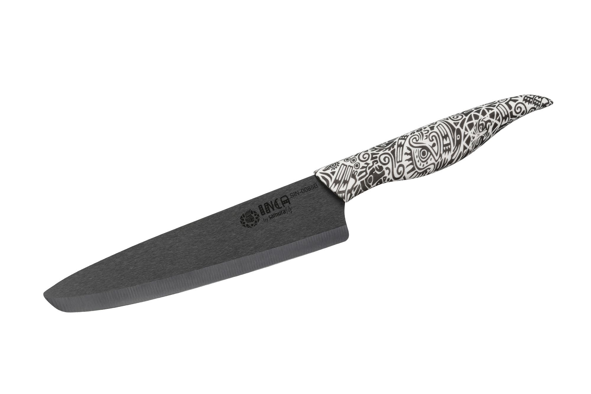 Samura INCA 7.4" Chef's Knife with Black Zirconia Ceramic Blade - High-Quality Japanese Steel Kitchen Knife for Precision Cooking and Effortless Food Preparation