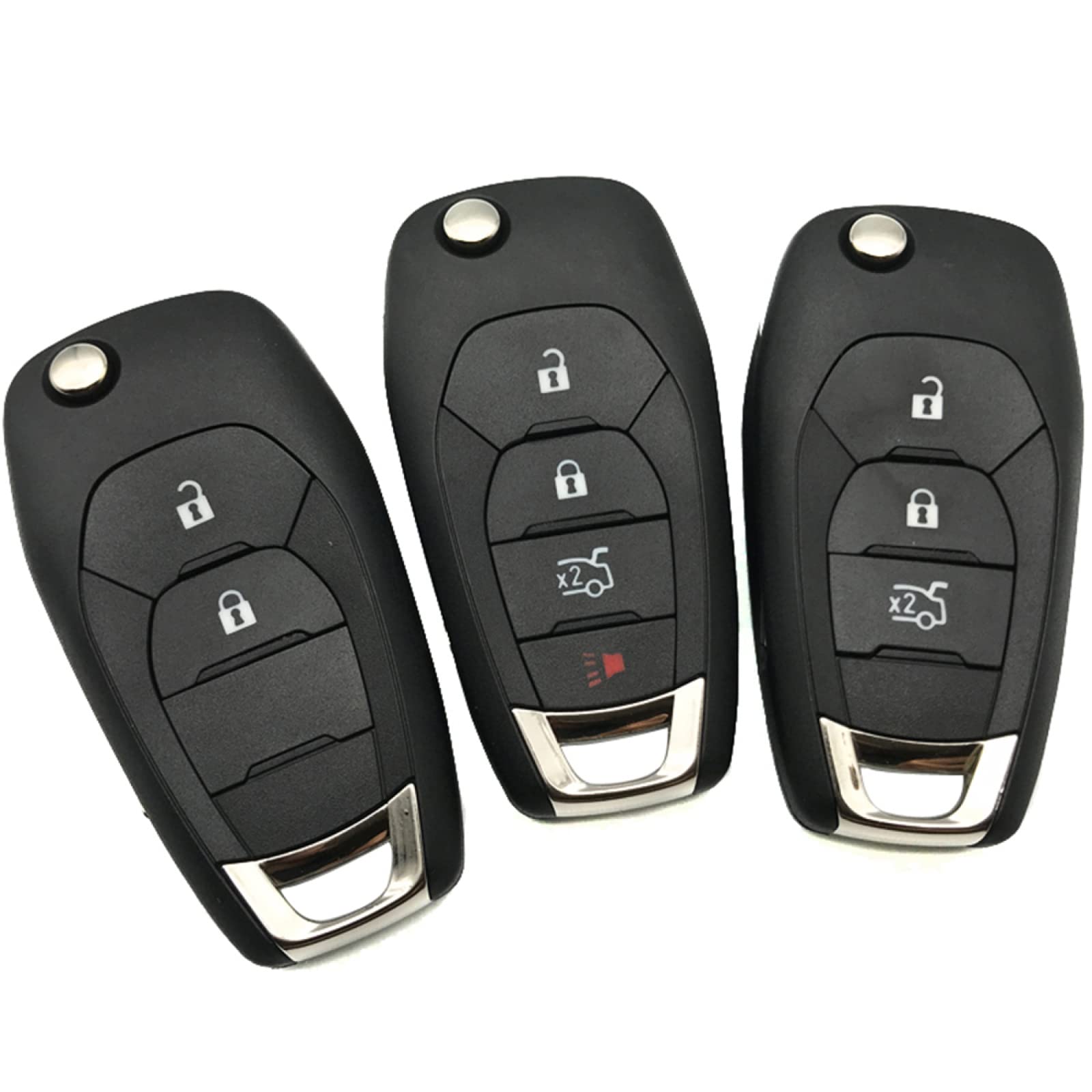 Flip Key Shell Case For Chevrolet Aveo, Lova, Sonic – 2-Button Remote Blank Key Fob Housing