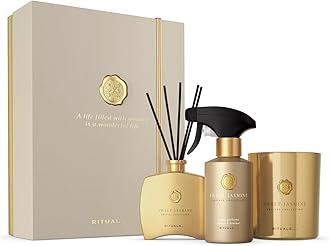 Gift Set Sweet Jasmine Large – Luxury Home Fragrance Products from the Private Collection – Aromatherapy Gift Box with home perfume, a scented candle and fragrance sticks