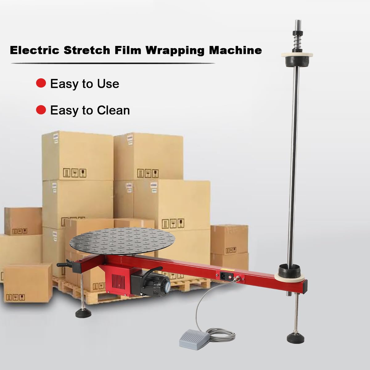 Elektrische Stretchfolien Verpackungsmaschine Stretchfolienspender Wickelfolienballenpresse Stretchwickelmaschine, Stretch Wrap Dispenser Pallet Stretch Film Wrap Machine
