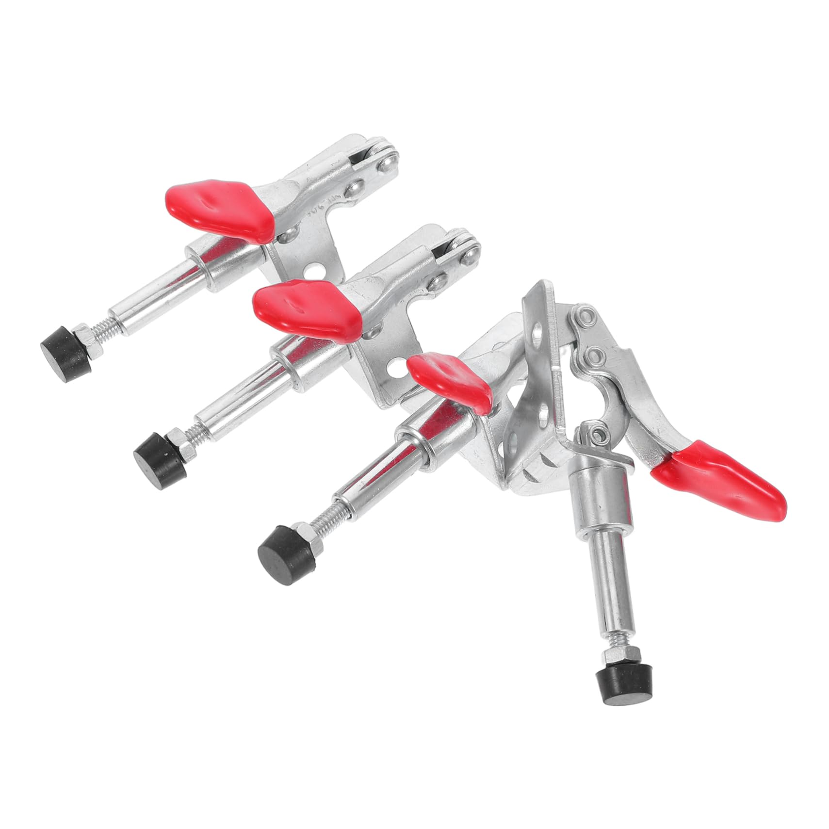 HOUDERCO 4pcs Quick Release Horizontal Toggle Clamps Heavy Duty Woodworking Welding Accessories Versatile Hand Tool for Fast Efficient Mechanical Operations