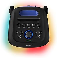 Vista 6 de Philips TAX5000 Altavoz Bluetooth para Fiesta, Sonido Máximo de 200W, Bass+, RGB Lightshow, Batería de 14H, TWS y Auracast Multi-Altavoz, Micrófono